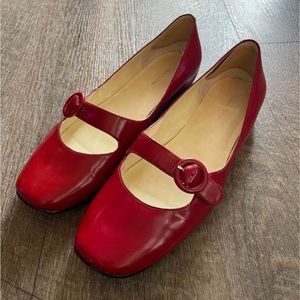 Vintage Red Ballet Flats